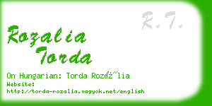 rozalia torda business card